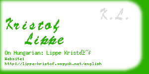 kristof lippe business card